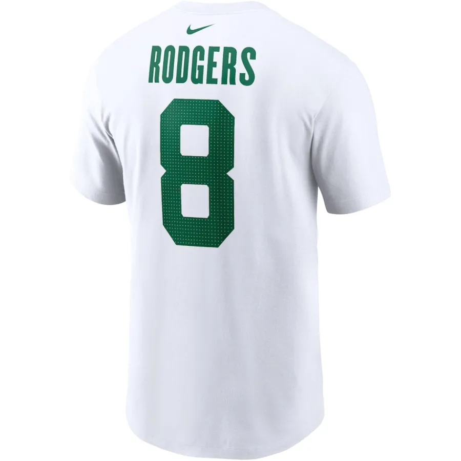 Kids New York Jets T-Shirts | Kids^Youth Nike Aaron Rodgers White Player Name & Number T-Shirt