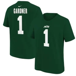 Kids New York Jets T-Shirts | Kids^Youth Nike Ahmad Sauce Gardner Green Player Name & Number T-Shirt