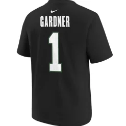 Kids New York Jets T-Shirts | Kids^Youth Nike Ahmad Sauce Gardner Black Player Name & Number T-Shirt