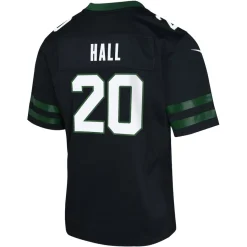 Kids New York Jets Jerseys | Kids^Youth Nike Breece Hall Legacy Black Alternate Game Jersey