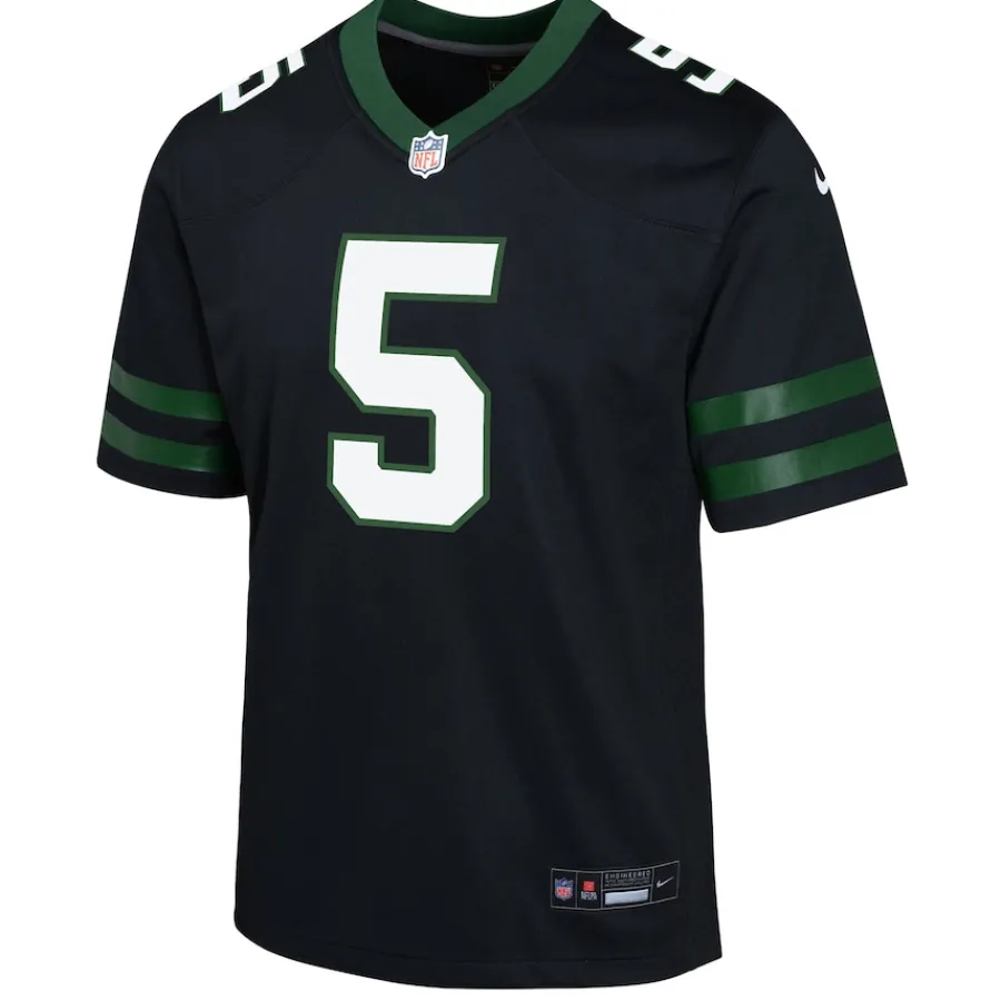 Kids New York Jets Jerseys | Kids^Youth Nike Garrett Wilson Legacy Black Alternate Game Jersey