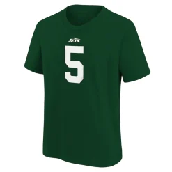 Kids New York Jets T-Shirts | Kids^Youth Nike Garrett Wilson Green Player Name & Number T-Shirt