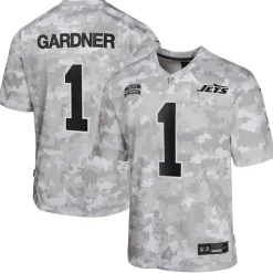 Kids New York Jets Jerseys | Kids^Youth Nike Sauce Gardner Arctic Camo 2024 Salute To Service Game Jersey
