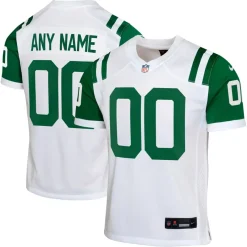 Kids New York Jets Jerseys | Kids^Youth Nike White Classic Alternate Custom Replica Jersey