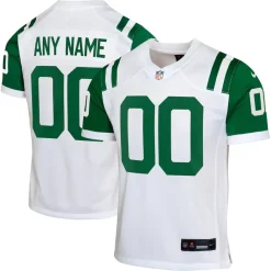 Kids New York Jets Jerseys | Kids^Youth Nike White Classic Alternate Custom Replica Jersey