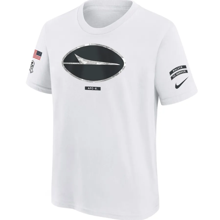 Kids New York Jets T-Shirts | Kids^Youth Nike White 2024 Salute To Service T-Shirt