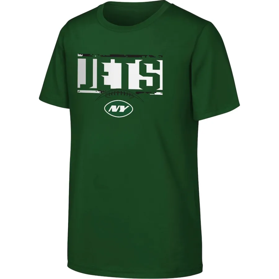 Kids New York Jets T-Shirts | Kids^Youth Outerstuff Green The Blitz Cotton T-Shirt