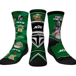 Kids New York Jets Shoes & Socks^Youth Rock Em Socks 3-Pack Mandalorian Crew Socks
