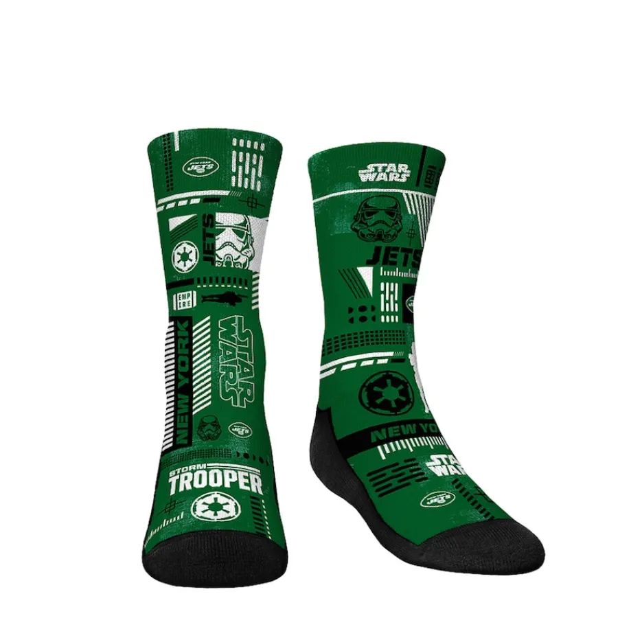Kids New York Jets Shoes & Socks^Youth Rock Em Socks Stormtrooper & Darth Vader Three-Pack Star Wars Crew Socks Set