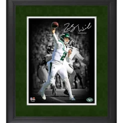 New York Jets Photos^Zach Wilson Facsimile Signature Framed 11" X 14" Spotlight Photograph